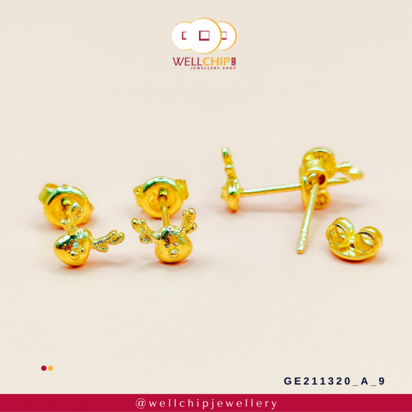916 Gold Earstud - GE2113209_0A - Image 2