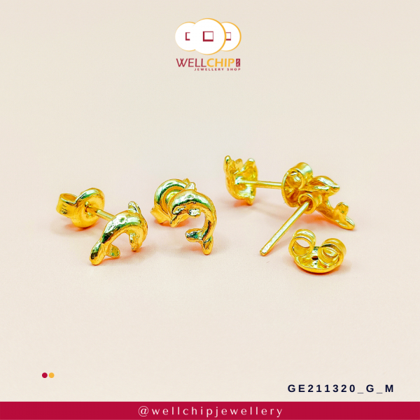 916 Gold Earstud - GE211320G_0M - Image 2