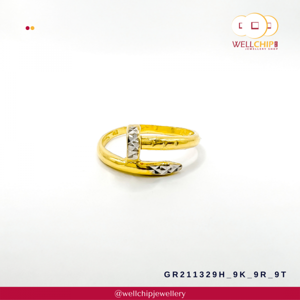 916 Gold Ring - GR211329H_9K_9R_9T - Image 2