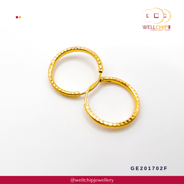 916 Gold Earstud - GE201702F - Image 2