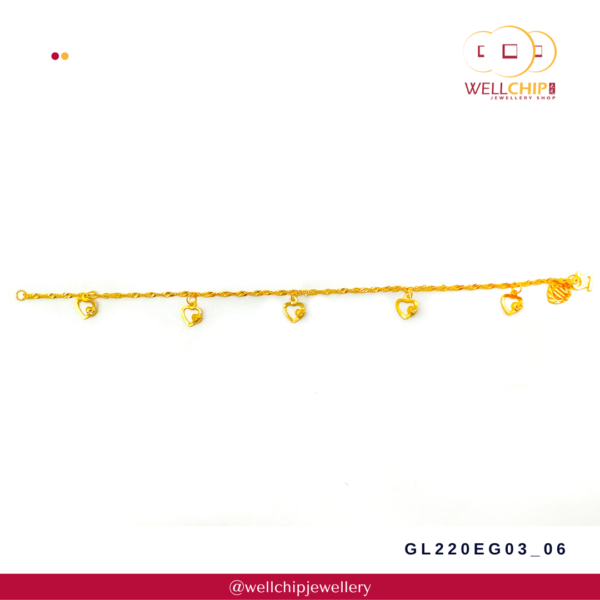 916 Gold Bracelet - GL220EG03_06 - Image 2