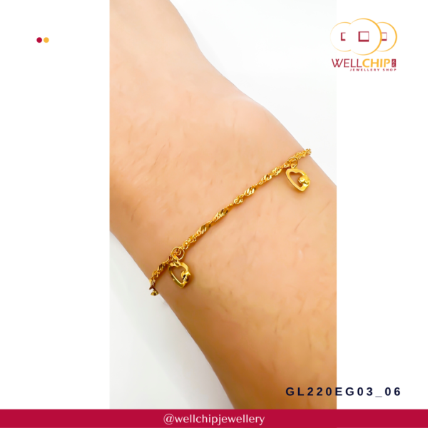 916 Gold Bracelet - GL220EG03_06 - Image 4