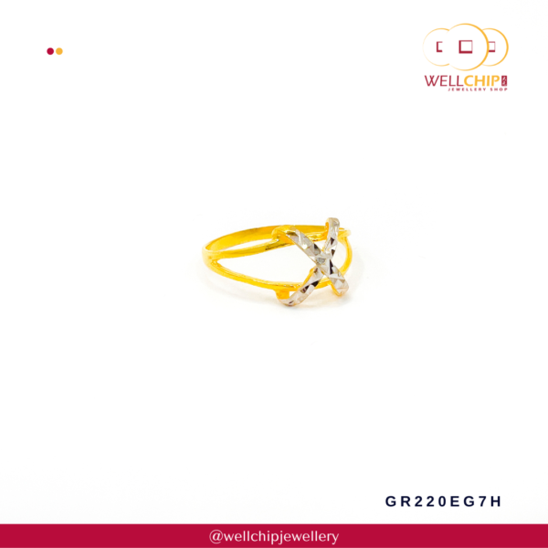 916 Gold Ring - GR220EG7H - Image 2
