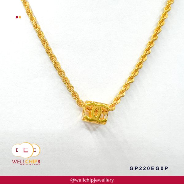 916 Gold Pendant - GP220EG0P - Image 4