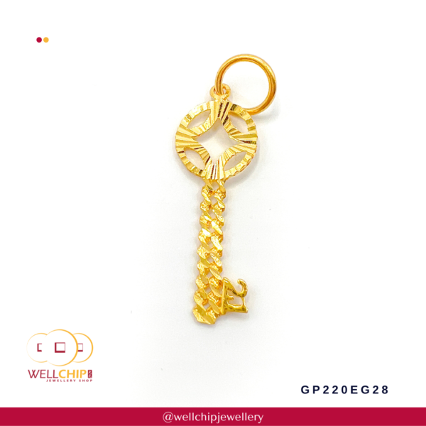916 Gold Pendant - GP220EG28 - Image 2