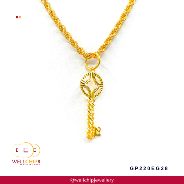 916 Gold Pendant - GP220EG28 - Image 3