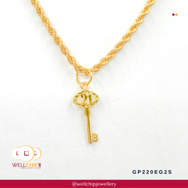 916 Gold Pendant - GP220EG2S - Image 3
