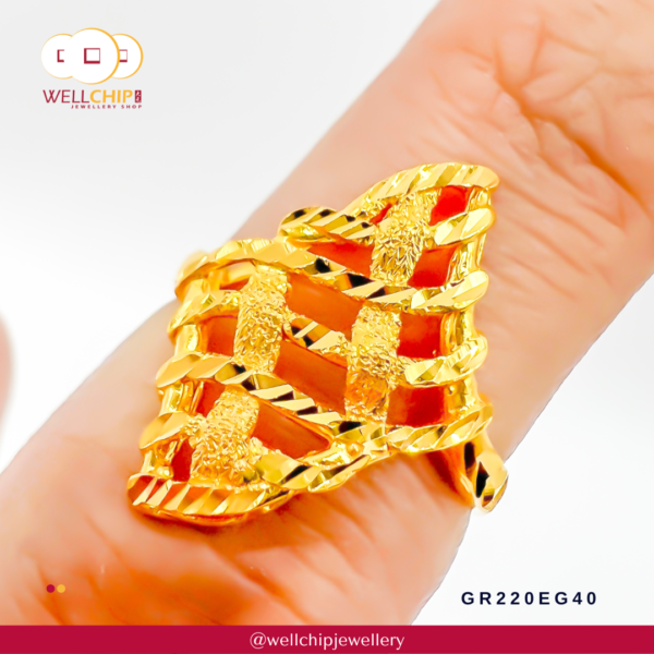 916 Gold Ring - GR220EG40 - Image 4