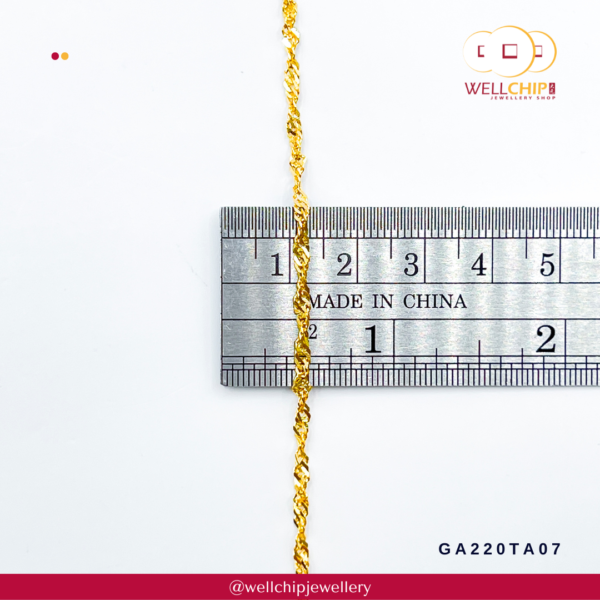 916 Gold Anklet - GA220TA07 - Image 4