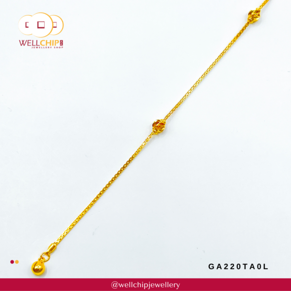 916 Gold Anklet?- GA220TA0L - Image 4