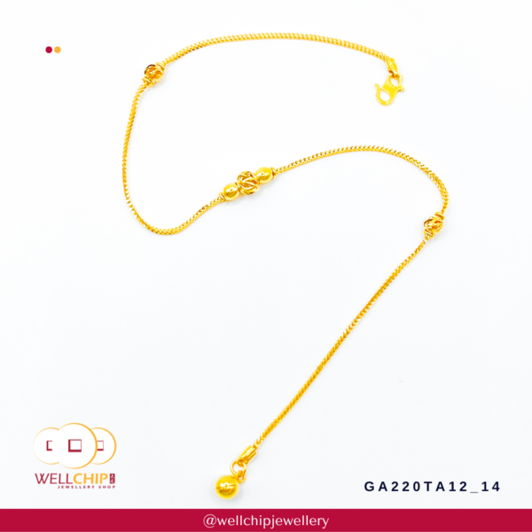 916 Gold Anklet?- GA220TA12_14 - Image 2