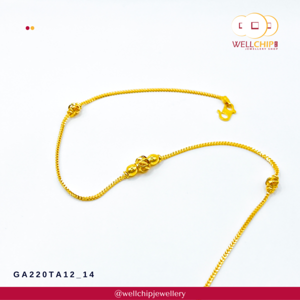 916 Gold Anklet?- GA220TA12_14 - Image 3
