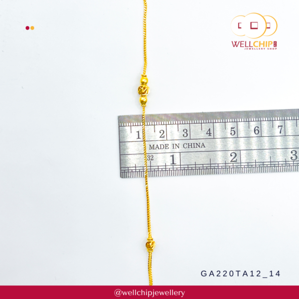 916 Gold Anklet?- GA220TA12_14 - Image 4
