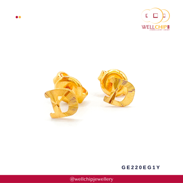 916 Gold Earstud - GE220EG1V_1Y - Image 2