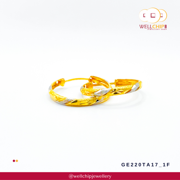 916 Gold Earring - GE220TA17_1F - Image 2