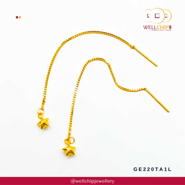 916 Gold Earring - GE220TA1L_YG0D - Image 2