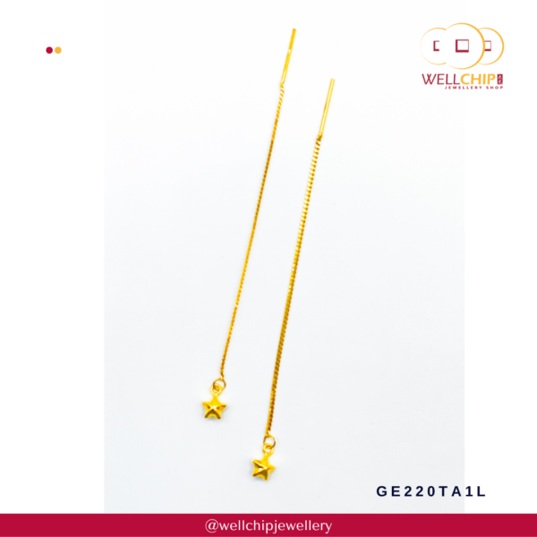916 Gold Earring - GE220TA1L_YG0D - Image 3