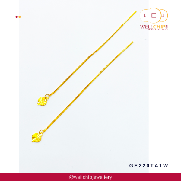 916 Gold Earring - GE220TA1W - Image 3