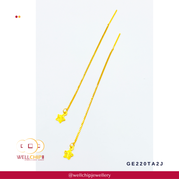 916 Gold Earring - GE220TA2J - 图片 3
