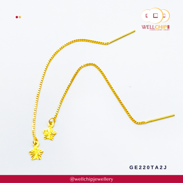916 Gold Earring - GE220TA2J - 图片 2