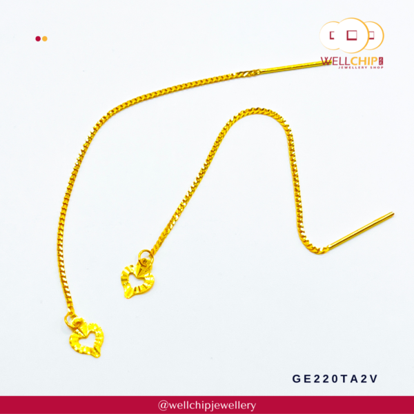 916 Gold Earring - GE220TA2V - 图片 2