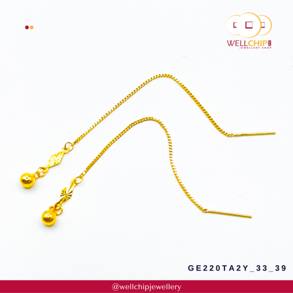 916 Gold Earring - GE220TA2Y_33_39_YG0J - Image 2