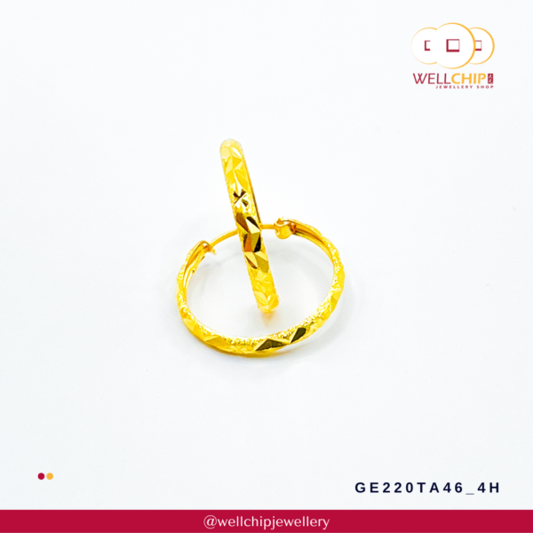 916 Gold Earring - GE220TA46_4H - Image 4