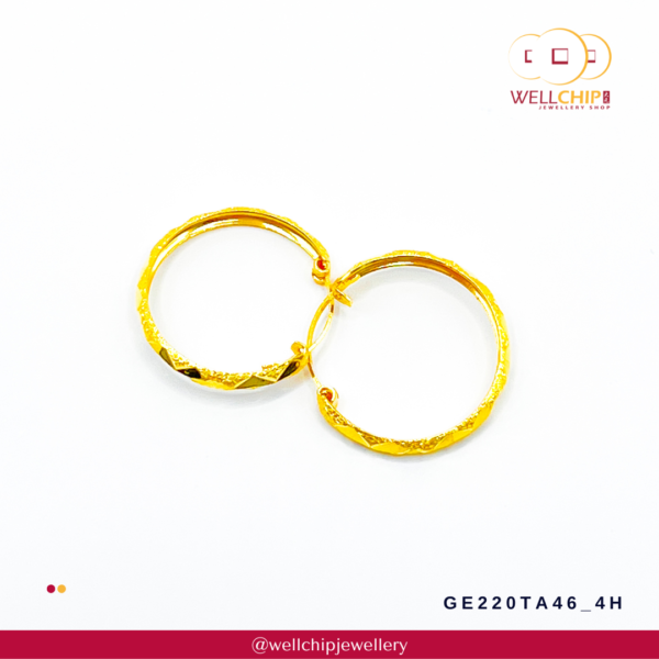 916 Gold Earring - GE220TA46_4H - Image 5