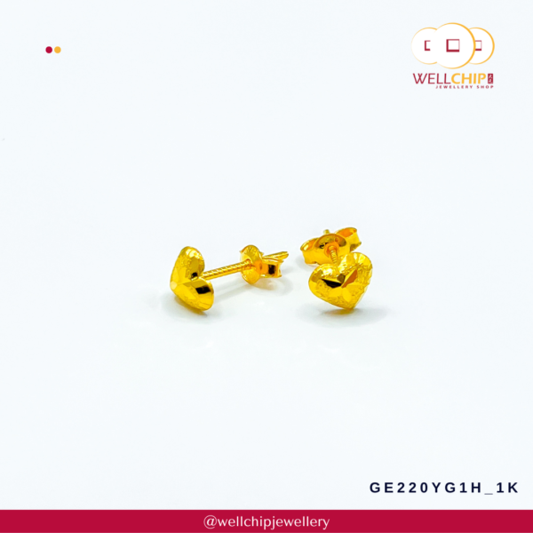 916 Gold Earstud - GE220YG1H_1K - Image 2
