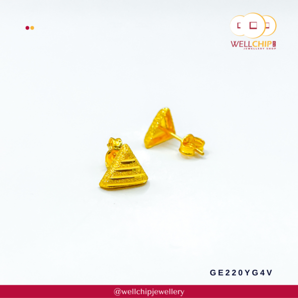 916 Gold Earstud - GE220YG4V - Image 2