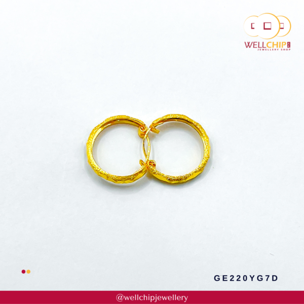 916 Gold Earring - GE220YG7D_7P - Image 5