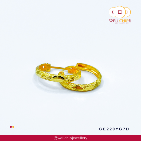 916 Gold Earring - GE220YG7D_7P - Image 2