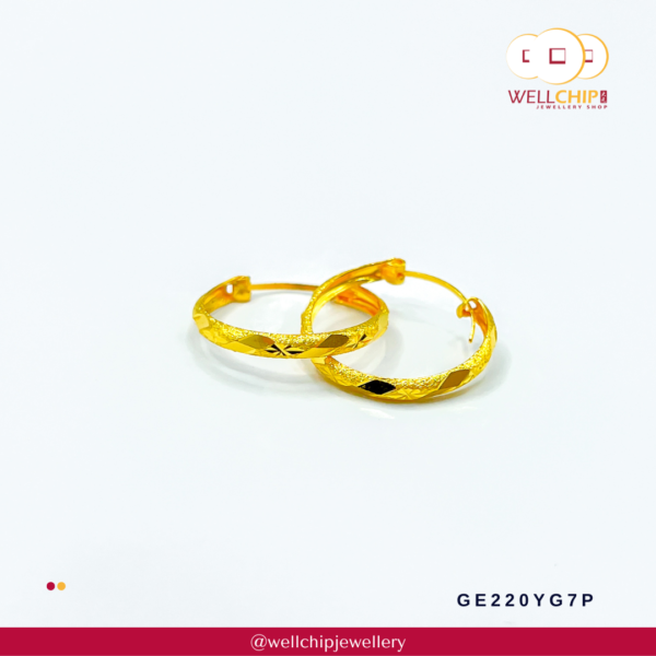 916 Gold Earring - GE220YG7D_7P - Image 4