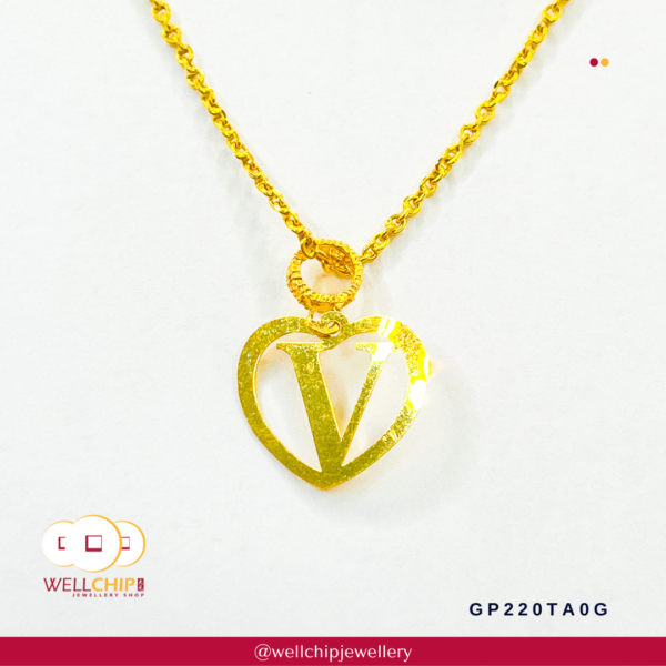 916 Gold Pendant - GP220TA0G_0N - Image 4