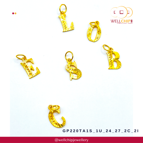 916 Gold Pendant - GP220TA1S_1U_24_27_2C_2I