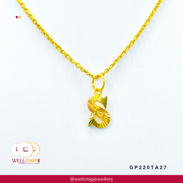 916 Gold Pendant - GP220TA1S_1U_24_27_2C_2I - Image 5