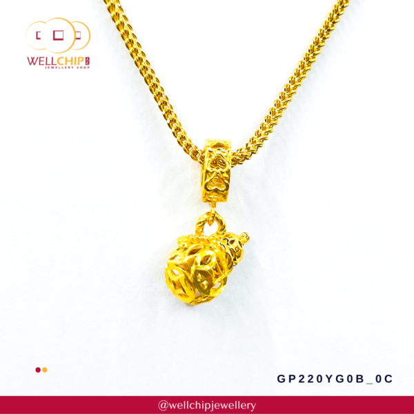 916 Gold Pendant - GP220YG0B_0C - Image 4