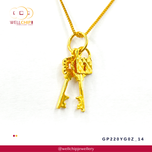 916 Gold Pendant - GP220YG0Z_14 - Image 3