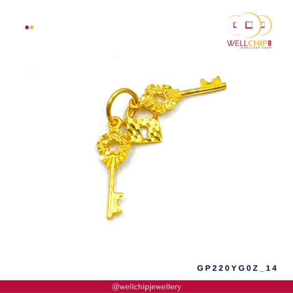 916 Gold Pendant - GP220YG0Z_14 - Image 2