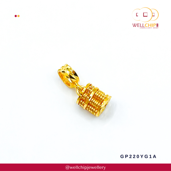 916 Gold Pendant - GP220YG1A_1B - Image 3