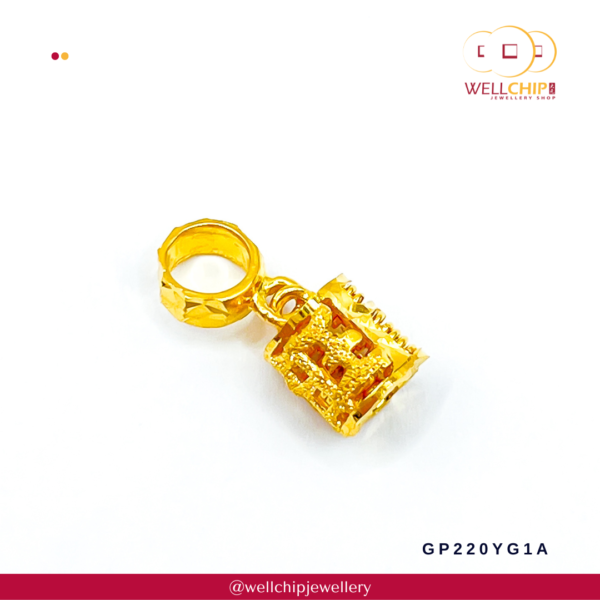 916 Gold Pendant - GP220YG1A_1B - Image 4