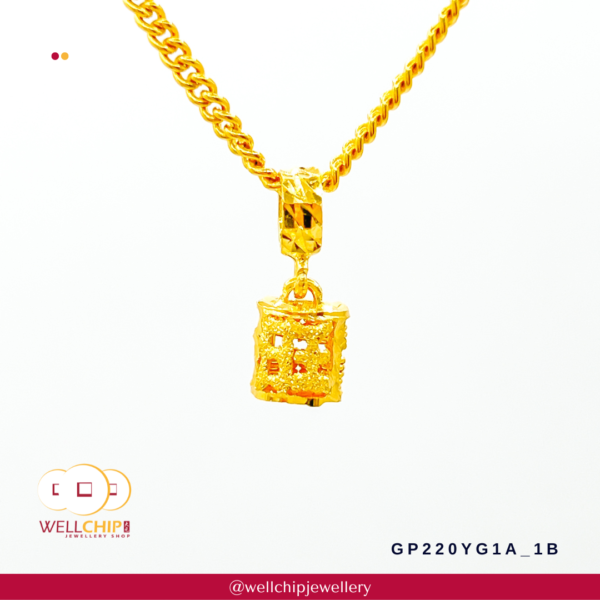 916 Gold Pendant - GP220YG1A_1B - Image 7