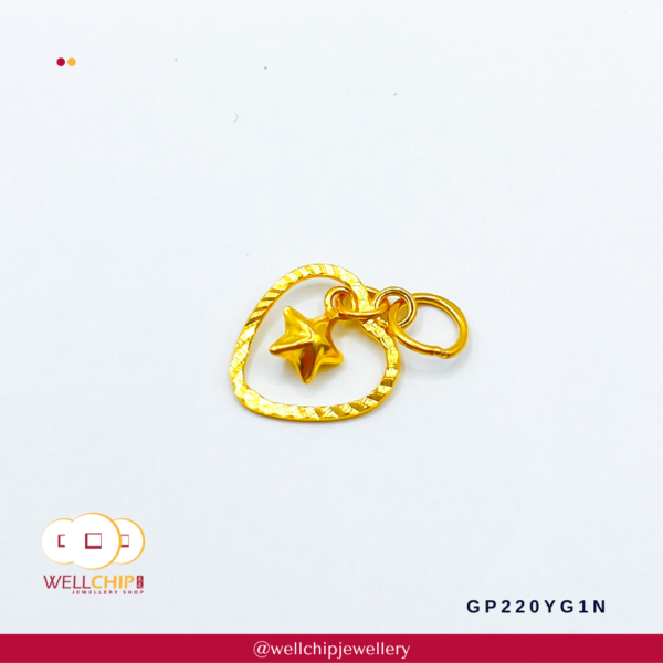 916 Gold Pendant - GP220YG1N_1U_23 - Image 6