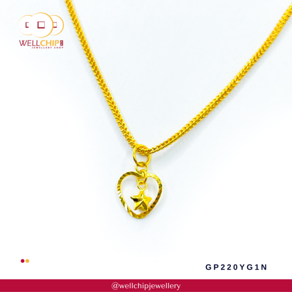 916 Gold Pendant - GP220YG1N_1U_23 - Image 7