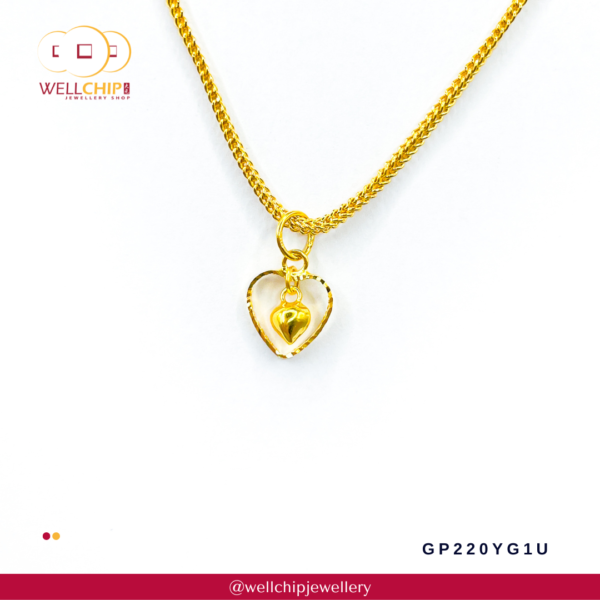 916 Gold Pendant - GP220YG1N_1U_23 - Image 9