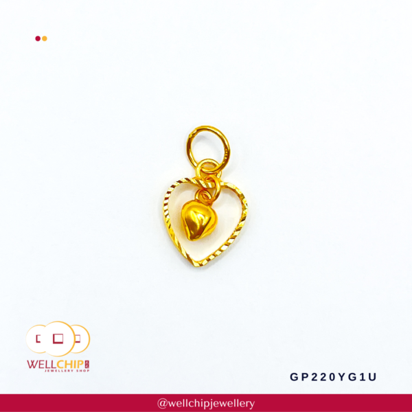 916 Gold Pendant - GP220YG1N_1U_23 - Image 8
