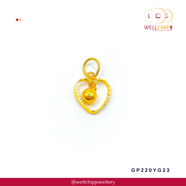 916 Gold Pendant - GP220YG1N_1U_23 - Image 2