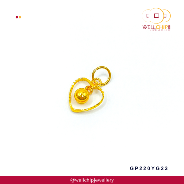916 Gold Pendant - GP220YG1N_1U_23 - Image 3