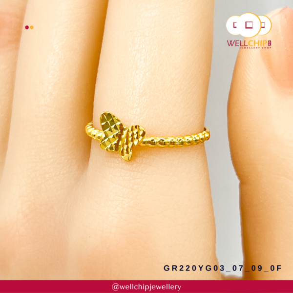 916 Gold Ring - GR220YG03_07_09_0F - Image 3