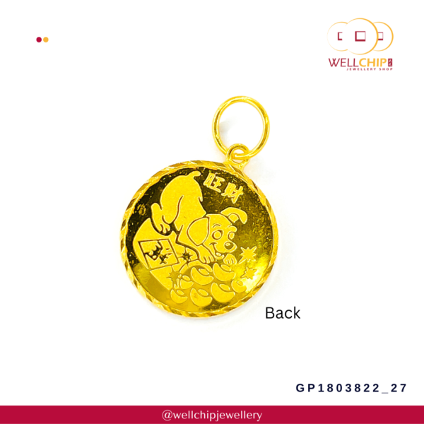 916 Gold Pendant - GP1803822_27 - Image 3